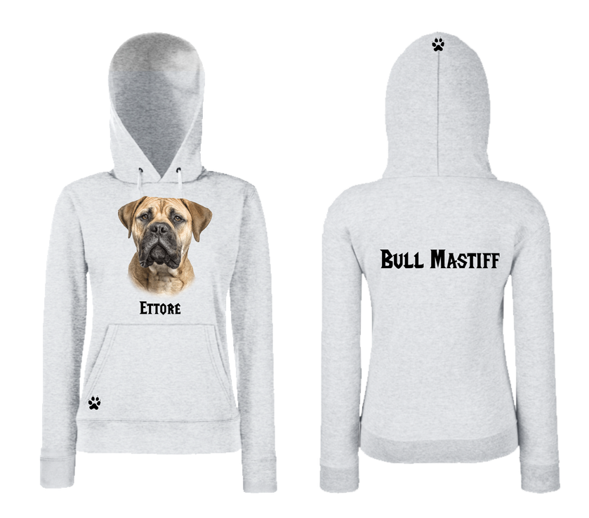FELPA CAPPUCCIO DONNA PERSONALIZZATA CON STAMPA CANE Clothing for Dog Lovers